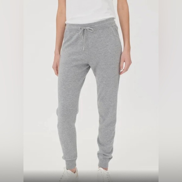 Gobi Cuffed Cashmere Jogger In Grey Size XL Elastic Waist Soft Comfy - Picture 1 of 8